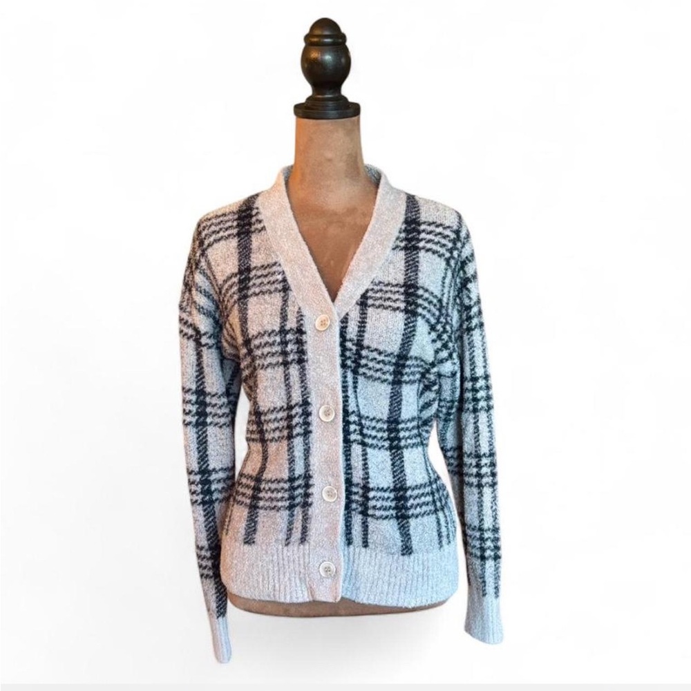 Joie Plaid Cardigan